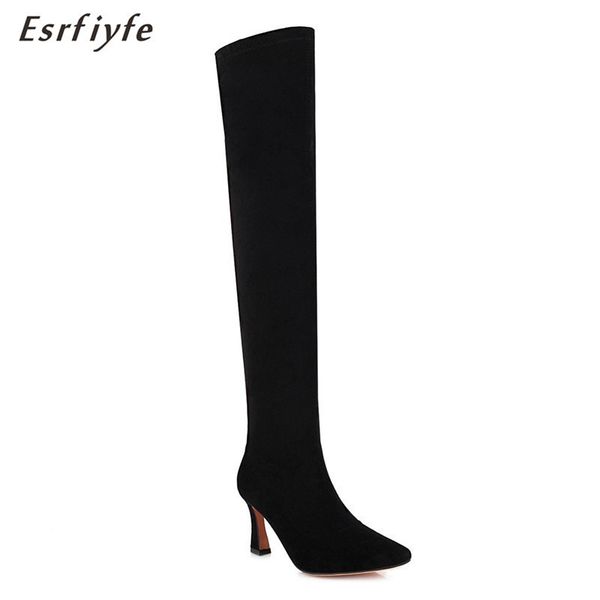 esrfiyfe 2020 new high heels thigh high boots women flock over the knee boots ladies autumn winter long large size 17, Black
esrfiyfe 2020 new high heels thigh high boots women flock over the knee boots ladies autumn winter long large size 17, Black