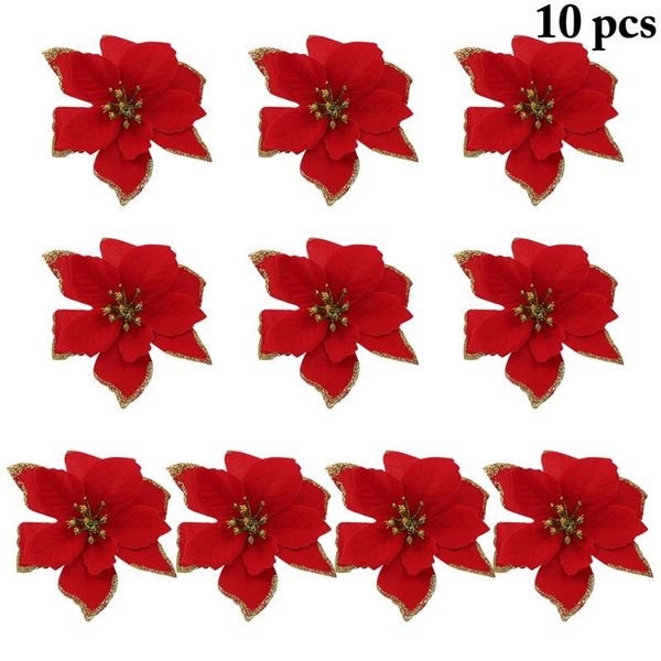 10pcs christmas flowers artificial glitter poinsettia flowers xmas tree decor poinsettias flower christmas tree flower navidad
10pcs christmas flowers artificial glitter poinsettia flowers xmas tree decor poinsettias flower christmas tree flower navidad