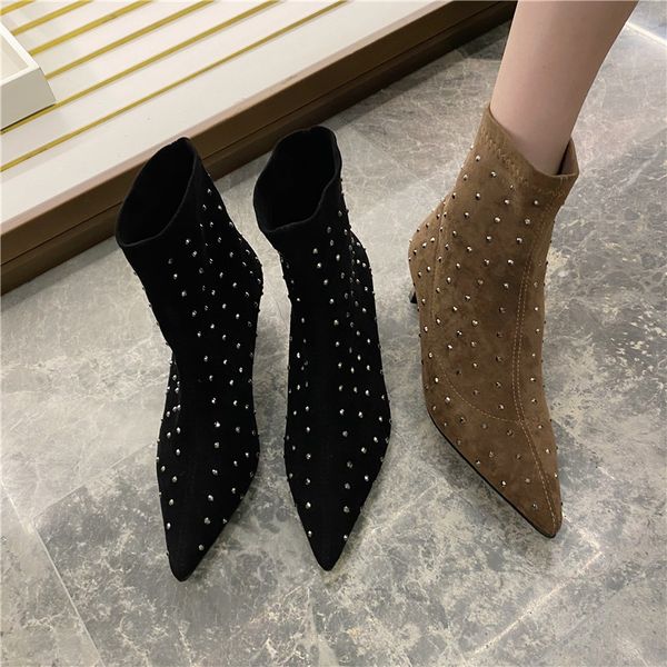 women's rubber boots booties ladies rock shoes woman crystal boots-women winter footwear rain ankle rhinestone pointy, Black
women's rubber boots booties ladies rock shoes woman crystal boots-women winter footwear rain ankle rhinestone pointy, Black