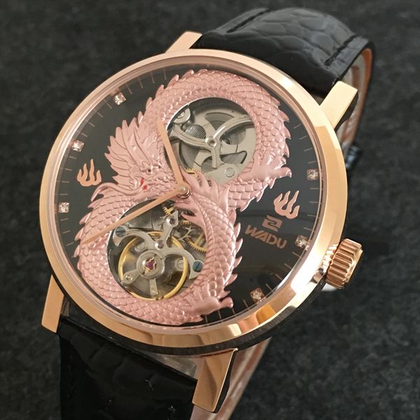 wristwatches carving dragon automatic mechanical men watch rose gold tourbillon wrist as gift a78, Slivery;brown
wristwatches carving dragon automatic mechanical men watch rose gold tourbillon wrist as gift a78, Slivery;brown