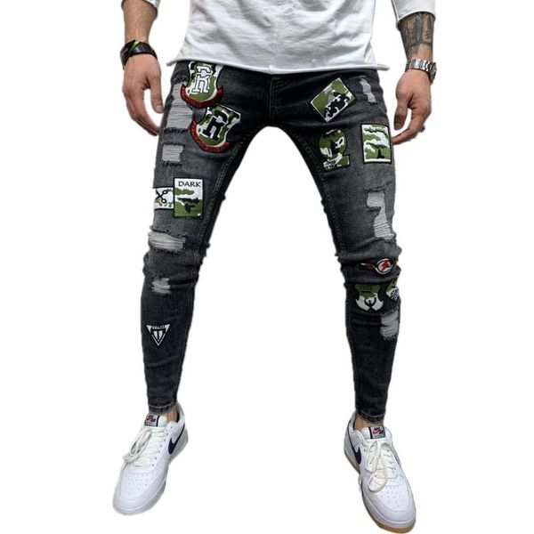 men's jeans 2 styles men stretchy ripped skinny biker embroidery print destroyed hole taped slim fit denim scratched jean, Blue
men's jeans 2 styles men stretchy ripped skinny biker embroidery print destroyed hole taped slim fit denim scratched jean, Blue