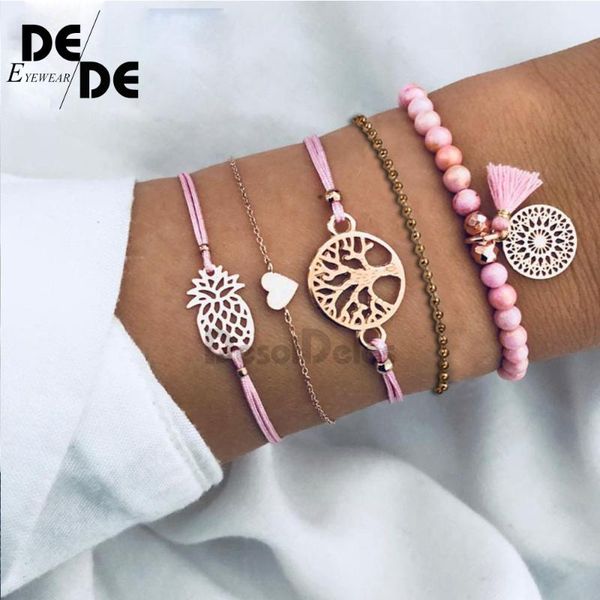 5 pcs / set boho ананас сердца кокосовое дерево многослойные браслеты для женщин розовый камень полые кулон кисточкой браслет манжета ювелир, Golden;silver
5 pcs / set boho ананас сердца кокосовое дерево многослойные браслеты для женщин розовый камень полые кулон кисточкой браслет манжета ювелир, Golden;silver