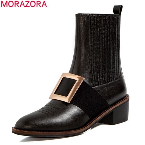 boots morazora 2021 arrival women genuine leather thick heels round toe fashion ankle autumn winter, Black
boots morazora 2021 arrival women genuine leather thick heels round toe fashion ankle autumn winter, Black
