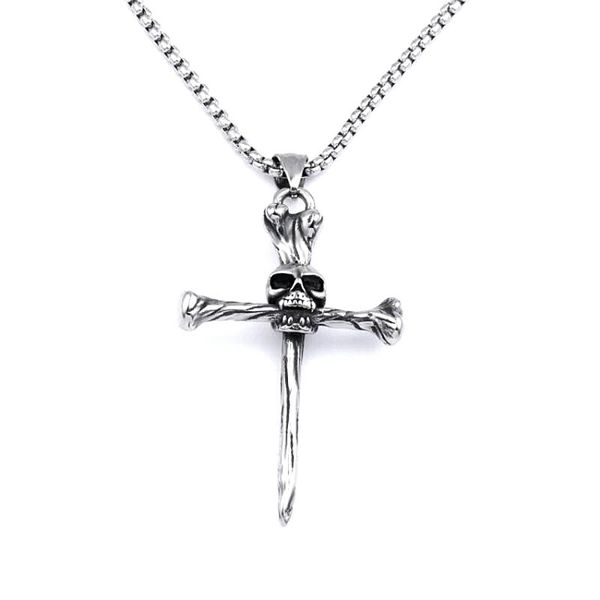 10pcs fashion retro skull cross pendant men necklaces for european and american men birthday party jewelry gifts t-205, Silver
10pcs fashion retro skull cross pendant men necklaces for european and american men birthday party jewelry gifts t-205, Silver