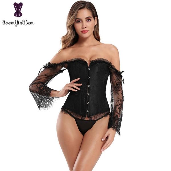 lingerie women corset bustier overbust nightclub clothing steampunk gothic lace long sleeves corsets costume, Black;white
lingerie women corset bustier overbust nightclub clothing steampunk gothic lace long sleeves corsets costume, Black;white