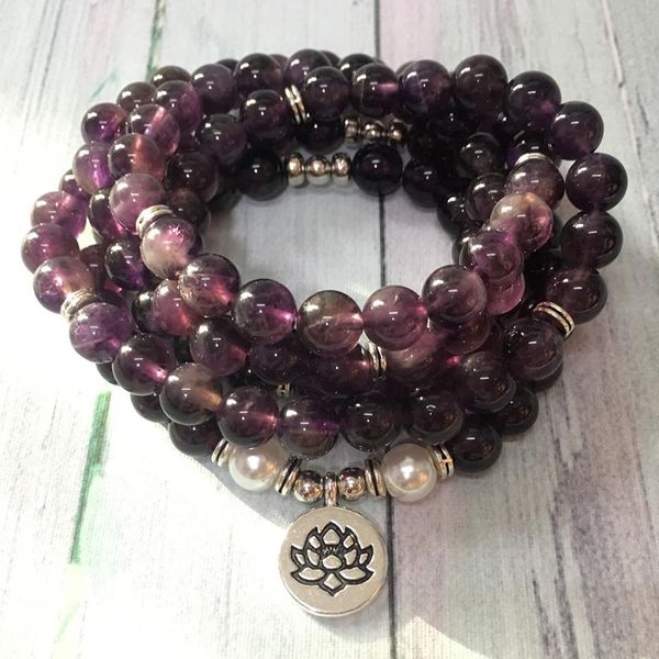 sn1383 natural a grand a methyst 108 mala bracelet women`s pearl yoga jewelry feminine energy bracelet, Black
sn1383 natural a grand a methyst 108 mala bracelet women`s pearl yoga jewelry feminine energy bracelet, Black