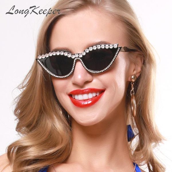 longkeeper punk style vintage luxury diamond cat eye sunglasses women black red sun glasses bling bling oculos feminino uv400, White;black
longkeeper punk style vintage luxury diamond cat eye sunglasses women black red sun glasses bling bling oculos feminino uv400, White;black