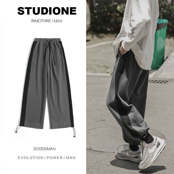 men's pants 2020 autumn new slim solid color wide-leg pants drawstring tie foot casual personality youth men's wear, Black
men's pants 2020 autumn new slim solid color wide-leg pants drawstring tie foot casual personality youth men's wear, Black