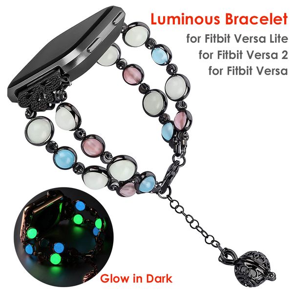 night luminous pearl bracelet for fitbit versa 2/ versa lite bands for woman luxury beaded handmade strap fluorescent glow dark
night luminous pearl bracelet for fitbit versa 2/ versa lite bands for woman luxury beaded handmade strap fluorescent glow dark