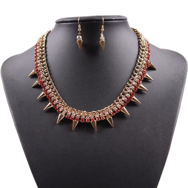 2020 fashion crystal spike necklace set for women party glass rhinestone crystal alloy metal jewelry, Silver
2020 fashion crystal spike necklace set for women party glass rhinestone crystal alloy metal jewelry, Silver