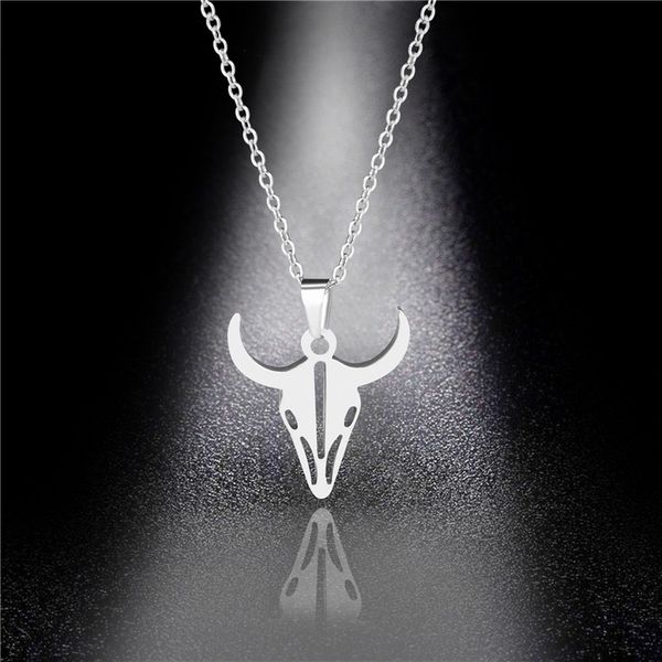 pendant necklaces hip-hop street tide male and female bull head necklace simple 316 stainless steel jewelry, Silver
pendant necklaces hip-hop street tide male and female bull head necklace simple 316 stainless steel jewelry, Silver