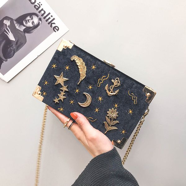 velvet small square bag female bag spring new embroidered stars shoulder chain messenger box luxury handbags women bags designer
velvet small square bag female bag spring new embroidered stars shoulder chain messenger box luxury handbags women bags designer