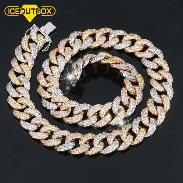 men's hip hop miami curb cuban chain necklace mix-color iced out 18mm brass chain rhinestones cz bling rapper jewelry with box, Silver
men's hip hop miami curb cuban chain necklace mix-color iced out 18mm brass chain rhinestones cz bling rapper jewelry with box, Silver