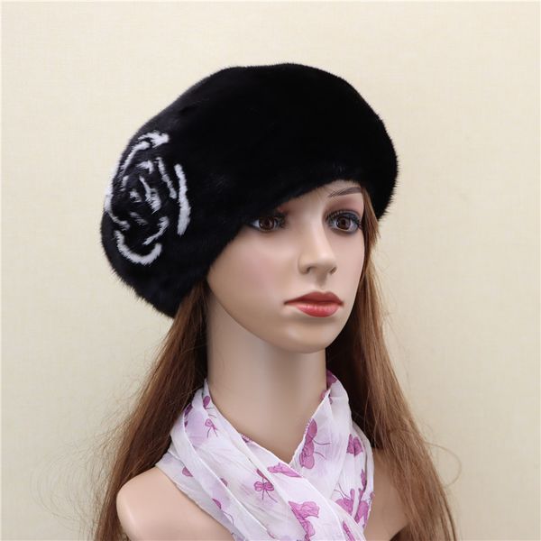 berets whole mink beret flowers hat fashion women winter warm down leisure fur leather, Blue;gray
berets whole mink beret flowers hat fashion women winter warm down leisure fur leather, Blue;gray
