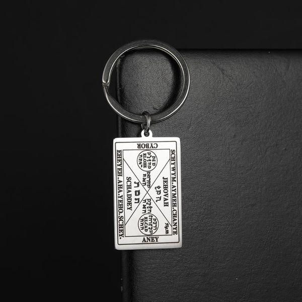 dawapara stainless steel keychain amulet the first table of the spirits of air book moses, Silver
dawapara stainless steel keychain amulet the first table of the spirits of air book moses, Silver