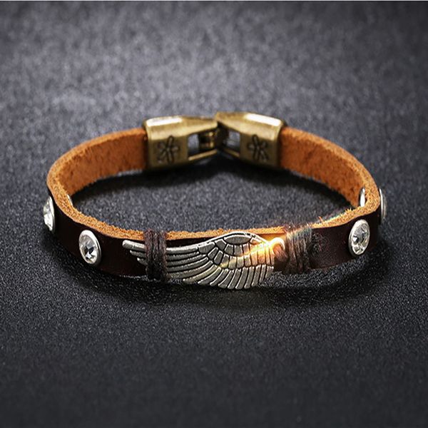 fashion feather zircon leather bracelet men women charm bracelets retro bangles friend charms gift pulseira masculina, Golden;silver
fashion feather zircon leather bracelet men women charm bracelets retro bangles friend charms gift pulseira masculina, Golden;silver