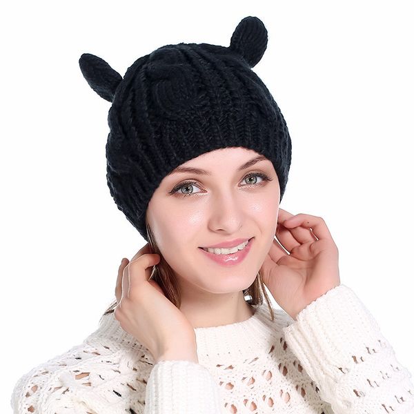 beanie/skull caps mingjiebihuo fashion cute temperament autumn and winter wool hat cat ears lady twist warm knit, Blue;gray
beanie/skull caps mingjiebihuo fashion cute temperament autumn and winter wool hat cat ears lady twist warm knit, Blue;gray