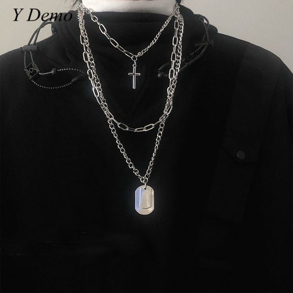 punk retro crossing chain necklace couple fashion streetwear harajuku pendant necklaces, Silver
punk retro crossing chain necklace couple fashion streetwear harajuku pendant necklaces, Silver