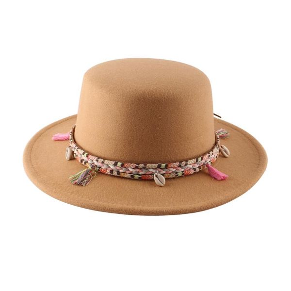 stingy brim hats woolen for women autumn and winter retro flat hat ethnic style felt, Blue;gray
stingy brim hats woolen for women autumn and winter retro flat hat ethnic style felt, Blue;gray