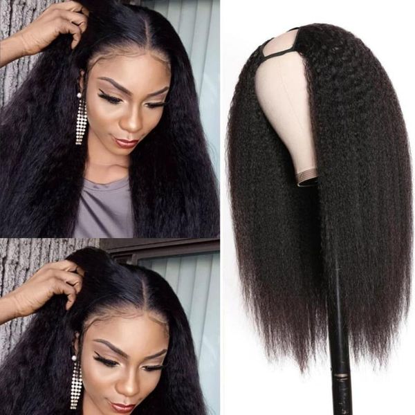 lace wigs alibele brazilian kinky straight u part remy human hair wig glueless 2x4" middle deep shape machine 10-24inch yaki, Black;brown
lace wigs alibele brazilian kinky straight u part remy human hair wig glueless 2x4" middle deep shape machine 10-24inch yaki, Black;brown