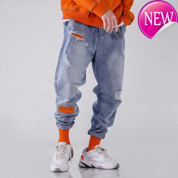 hop harem hip modis kpop fashions blue jeans men streetwear korean style denim trousers ripped patch jeans loose clothes
hop harem hip modis kpop fashions blue jeans men streetwear korean style denim trousers ripped patch jeans loose clothes