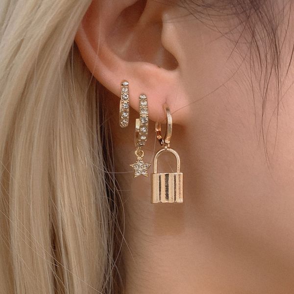 2020 new arrival fashion classic geometric women hoop earrings set vintage hoops earrings star and lock female korean jewelry, Golden;silver
2020 new arrival fashion classic geometric women hoop earrings set vintage hoops earrings star and lock female korean jewelry, Golden;silver