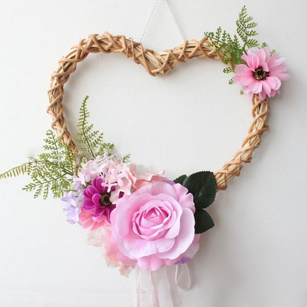 rustic rattan heart silk flower wreath front door wall garland hanging home shop wedding venue decorations
rustic rattan heart silk flower wreath front door wall garland hanging home shop wedding venue decorations