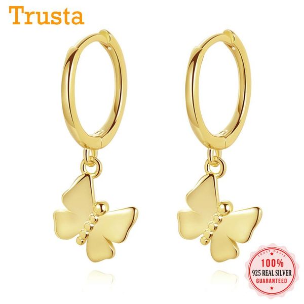hoop & huggie trustdavis real 925 sterling silver sweet insect butterfly charm earrings for women fine punk style animal da1141, Golden;silver
hoop & huggie trustdavis real 925 sterling silver sweet insect butterfly charm earrings for women fine punk style animal da1141, Golden;silver