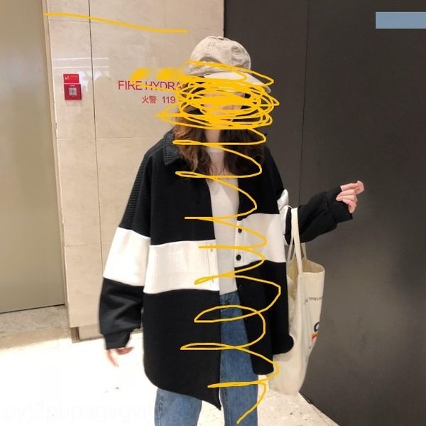 south korea spring and autumn 2020 new all-match outdoor striped cardigan coat coat shirt women's gentle style long sleeve knitted shir, White;black
south korea spring and autumn 2020 new all-match outdoor striped cardigan coat coat shirt women's gentle style long sleeve knitted shir, White;black
