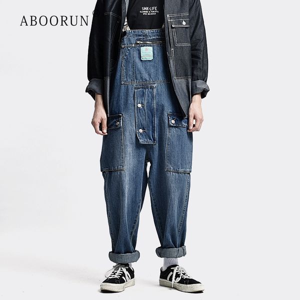 men's jeans aboorun vintage bib denim overalls big pockets cargo jumpsuits casual long trousers for male, Blue
men's jeans aboorun vintage bib denim overalls big pockets cargo jumpsuits casual long trousers for male, Blue
