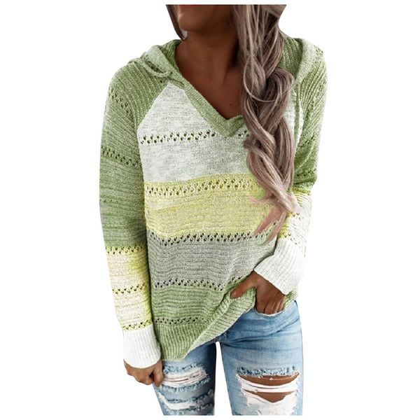 women sweaters hooded sweatshirts casual rib knitted long sleeve loose fitting pullover hoodies with drawstring hood, White;black
women sweaters hooded sweatshirts casual rib knitted long sleeve loose fitting pullover hoodies with drawstring hood, White;black
