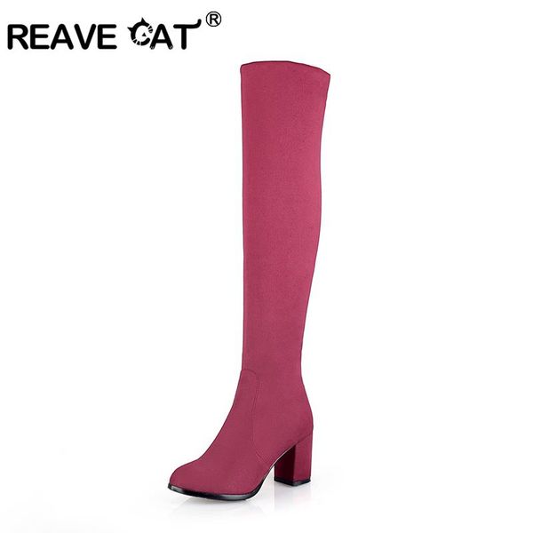 reave cat women boots autumn winter ladies fashion slim high heel flock shoes over the knee thigh stretch fabric feminino a1191, Black
reave cat women boots autumn winter ladies fashion slim high heel flock shoes over the knee thigh stretch fabric feminino a1191, Black