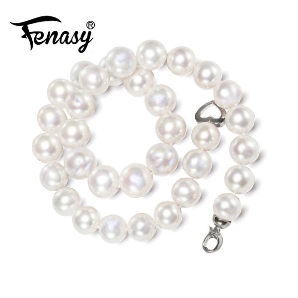 chains fenasy handmade diy wedding party jewelry big 9-11mm nearly round natural pearl necklaces for women classic choker necklace, Silver
chains fenasy handmade diy wedding party jewelry big 9-11mm nearly round natural pearl necklaces for women classic choker necklace, Silver