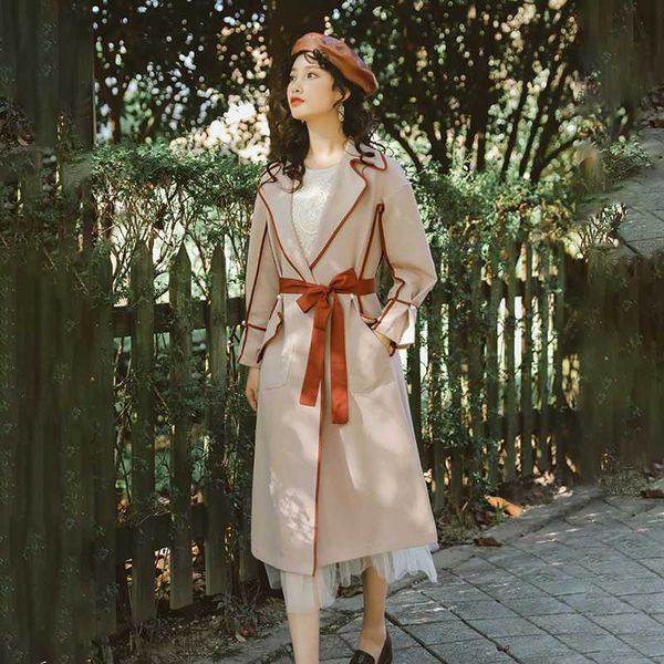 women's trench coats coat women 2021 spring autumn french retro fashion over the knee england was thin z50, Tan;black
women's trench coats coat women 2021 spring autumn french retro fashion over the knee england was thin z50, Tan;black