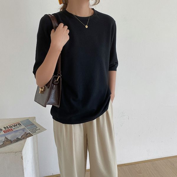 2020 early autumn korean half sleeve women's simple all-match ten thousand-year 2020 early autumn knitwear knitwearkorean style half sl, White;black
2020 early autumn korean half sleeve women's simple all-match ten thousand-year 2020 early autumn knitwear knitwearkorean style half sl, White;black