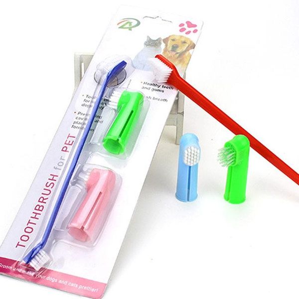 new pet dog cat toothbrush set with two finger brush teeth care cleaning tool dog grooming
new pet dog cat toothbrush set with two finger brush teeth care cleaning tool dog grooming