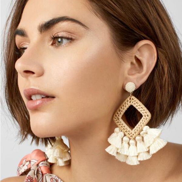 bk rope fabric knit tassels earrings women boho huge fashion jewelry dangle stud earring ear drop set luxury handmade jewel gift, Golden;silver
bk rope fabric knit tassels earrings women boho huge fashion jewelry dangle stud earring ear drop set luxury handmade jewel gift, Golden;silver