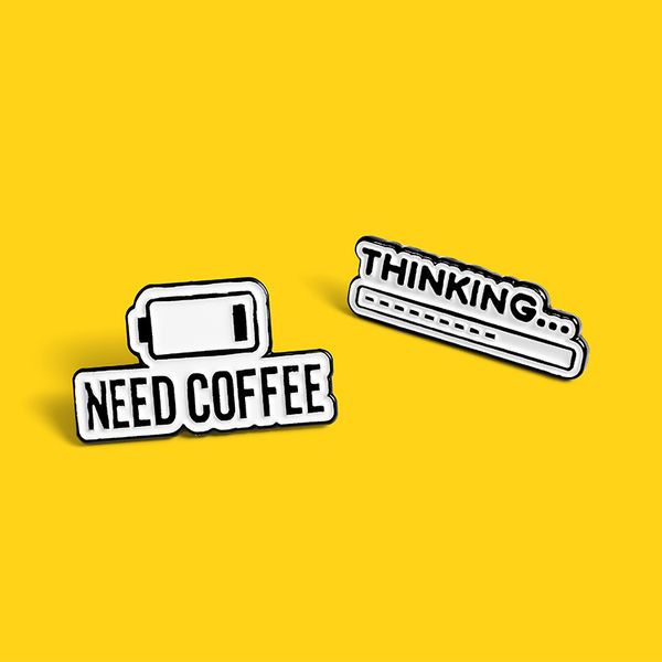 pins, brooches need coffee thinking minimalism white brooch pin round text badge enamel backpack lapel hat jewelry gifts for friends, Gray
pins, brooches need coffee thinking minimalism white brooch pin round text badge enamel backpack lapel hat jewelry gifts for friends, Gray