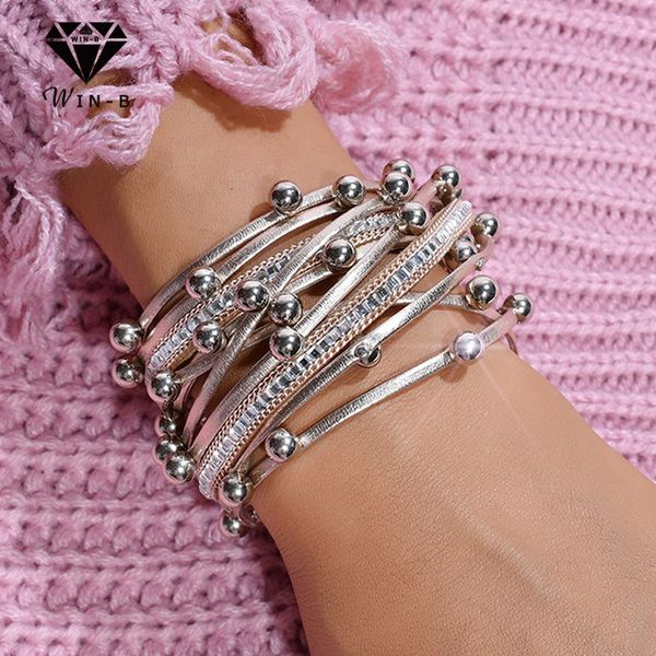 win-b bracelets bangles mens women leather pulseras mulher jewelry multi-layer bracelet charm bohemia bracelet boyfriend, Black
win-b bracelets bangles mens women leather pulseras mulher jewelry multi-layer bracelet charm bohemia bracelet boyfriend, Black