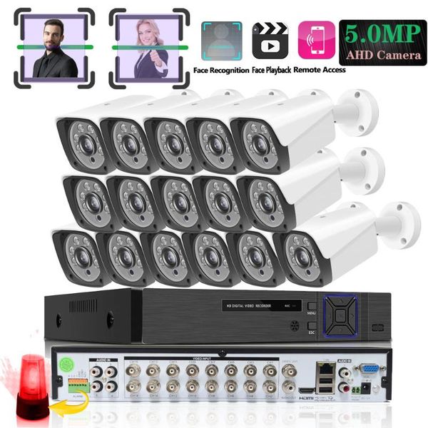 16ch 5mp ahd face dvr recorder cctv security system 8/16pcs 5mp 6 ir cut array ip66 waterproof camera p2p video surveillance set
16ch 5mp ahd face dvr recorder cctv security system 8/16pcs 5mp 6 ir cut array ip66 waterproof camera p2p video surveillance set