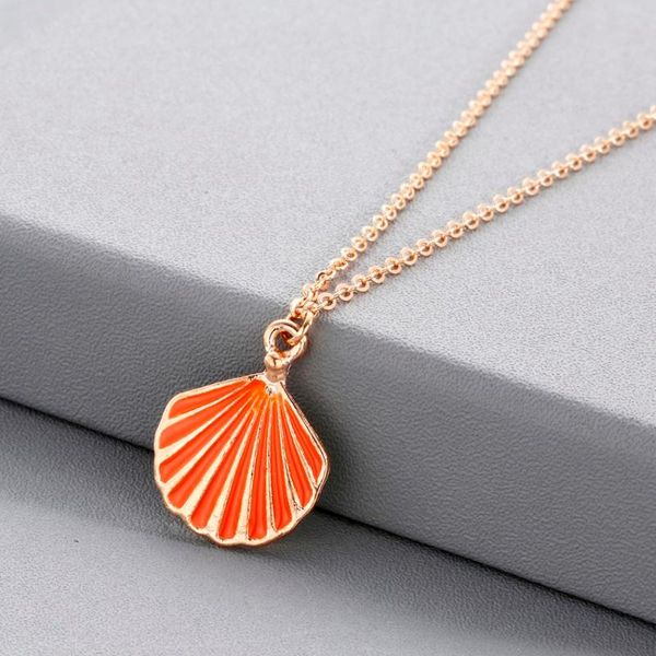 чандлер seashell ocean beach shell ожерелье для женщин эмаль глазурь изысканный шарм тела ссылка цепи maxi ювелирные изделия colar, Silver