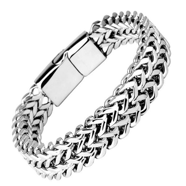 link, chain men bracelet stainless steel link on hand mens jewelry accessories charm male bracelets men's rock style bangles, Black
link, chain men bracelet stainless steel link on hand mens jewelry accessories charm male bracelets men's rock style bangles, Black