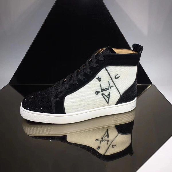 горячие элегантный дизайнерские мужские high top красной подошвой кроссовки обувь лучшие качества женщины, мужчины открытый тренеры идеальны, Black
горячие элегантный дизайнерские мужские high top красной подошвой кроссовки обувь лучшие качества женщины, мужчины открытый тренеры идеальны, Black