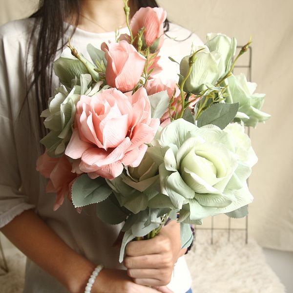 3 heads silk flowers peony flower artificial simulated flower pink white romantic home wedding decorations diy bridal bouquet
3 heads silk flowers peony flower artificial simulated flower pink white romantic home wedding decorations diy bridal bouquet