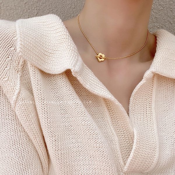 yun ruo 2020 not fade yellow gold color flower choker t buckle necklace european woman jewelry fashion titanium steel accessory, Silver
yun ruo 2020 not fade yellow gold color flower choker t buckle necklace european woman jewelry fashion titanium steel accessory, Silver