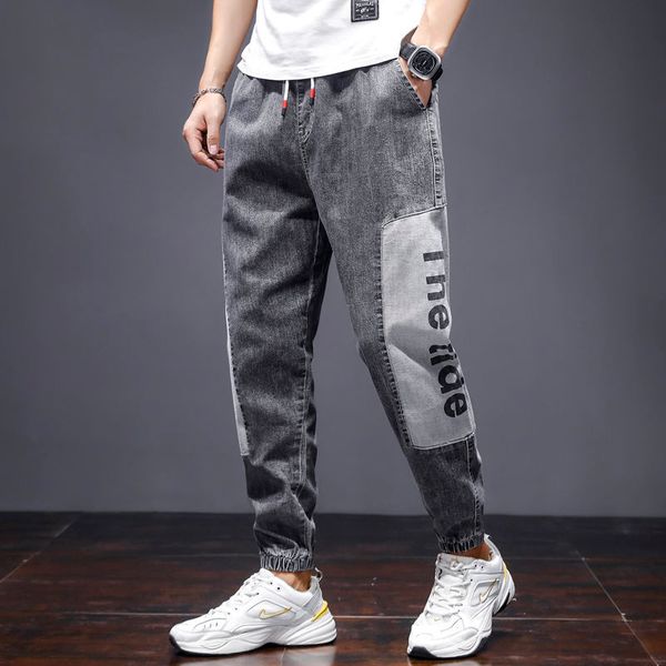 men's jeans men loose spring and autumn harlan ankle banded pants korean-style japanese-style casual patchwork, Blue
men's jeans men loose spring and autumn harlan ankle banded pants korean-style japanese-style casual patchwork, Blue