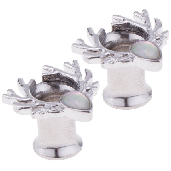 2 pcs fancy silver stainless steel shell deer horns ear plugs tunnels, Slivery;golden
2 pcs fancy silver stainless steel shell deer horns ear plugs tunnels, Slivery;golden