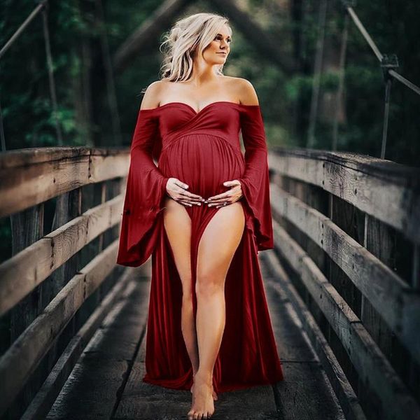 maternity dresses dress pography props shoulderless pregnancy for po shoot maxi clothes, White
maternity dresses dress pography props shoulderless pregnancy for po shoot maxi clothes, White