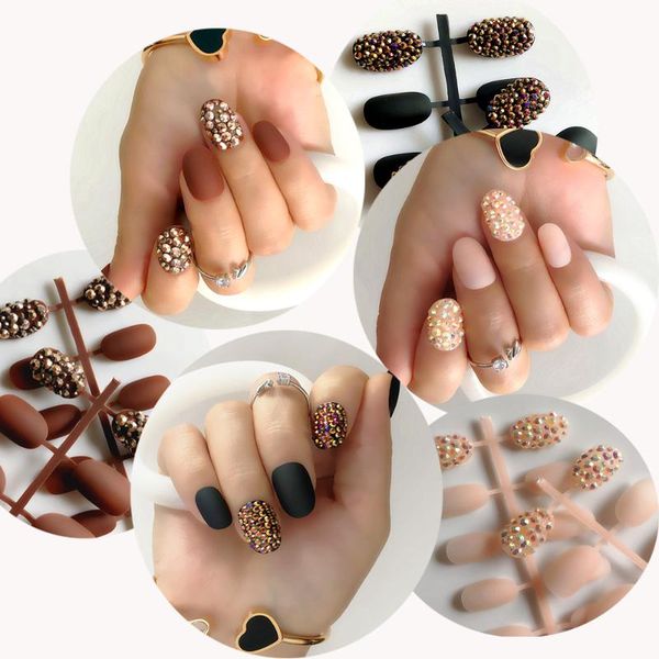 false nails 3d matte short oval brown apricot fake gradeint natrual press on daily office finger wear uv, Red;gold
false nails 3d matte short oval brown apricot fake gradeint natrual press on daily office finger wear uv, Red;gold