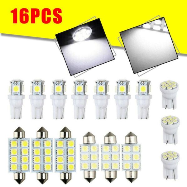 16pcs/set car led lamp bulb interior light kit 6500k bright white error-car styling replace accessories
16pcs/set car led lamp bulb interior light kit 6500k bright white error-car styling replace accessories